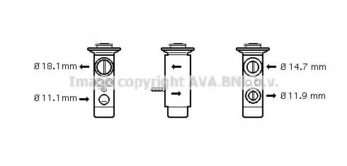 Расширительный клапан кондиционера AVA MS1112