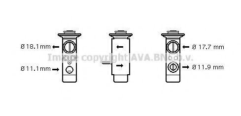 Расширительный клапан кондиционера AVA MS1124
