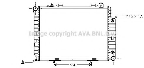 Радиатор охлаждения двигателя AVA MS2209