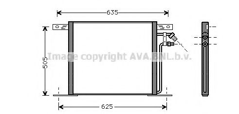 Радиатор кондиционера AVA MS5220