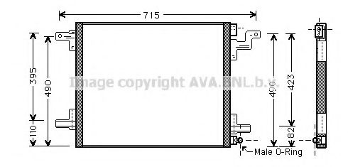 Радиатор кондиционера AVA MS5377