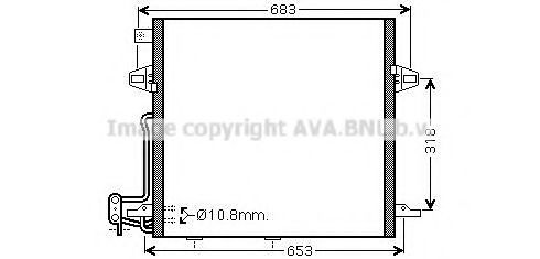 Радиатор кондиционера AVA MS5406D