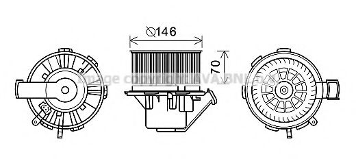 Вентилятор салона AVA MS8647