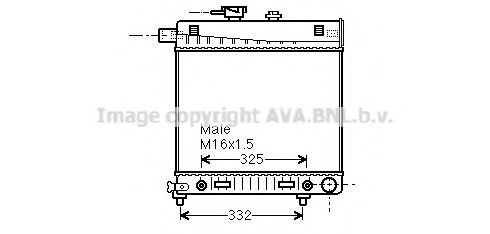 Радиатор охлаждения двигателя AVA MSA2150