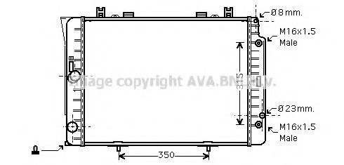Радиатор охлаждения двигателя AVA MSA2151