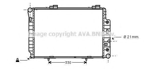Радиатор охлаждения двигателя AVA MSA2174