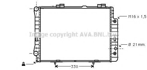 Радиатор охлаждения двигателя AVA MSA2190