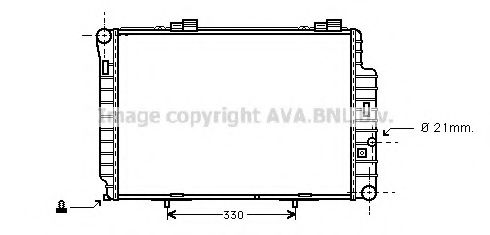 Радиатор охлаждения двигателя AVA MSA2234