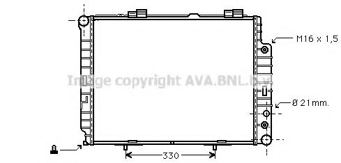 Радиатор охлаждения двигателя AVA MSA2283