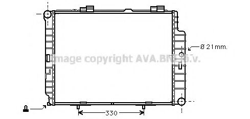 Радиатор охлаждения двигателя AVA MSA2287