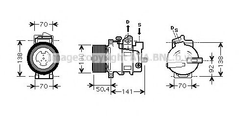 Компрессор кондиционера AVA MSK431