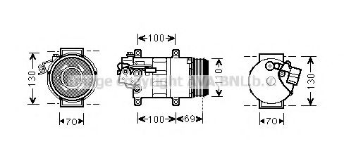 Компрессор кондиционера AVA MSK576