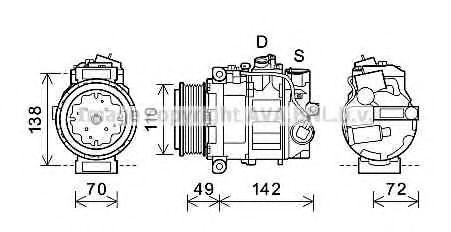 Компрессор кондиционера AVA MSK644