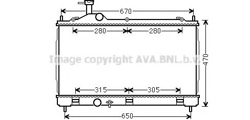 Радиатор охлаждения двигателя AVA MT2256