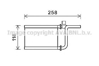Радиатор печки AVA MTA6254