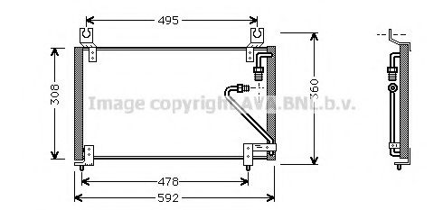 Радиатор кондиционера ava MZ5102