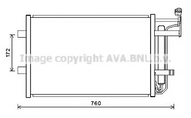 Радиатор кондиционера AVA MZ5252D