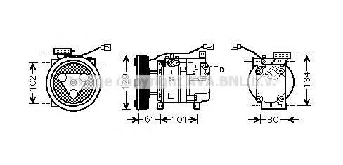 Компрессор кондиционера AVA MZK207