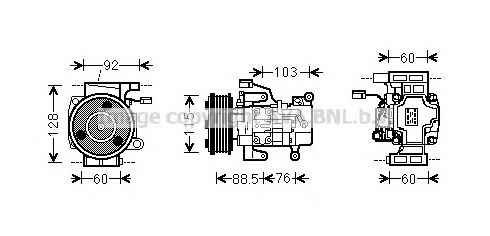 Компрессор кондиционера AVA MZK251