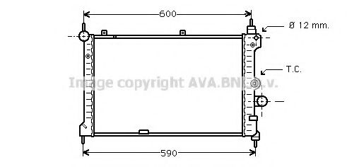 Радиатор охлаждения двигателя AVA OL2127