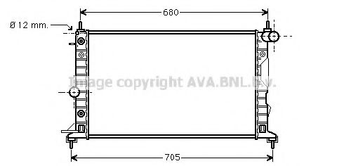 Радиатор охлаждения двигателя AVA OL2324