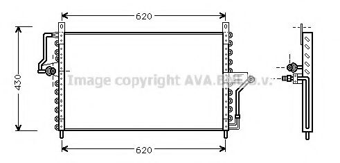 Радиатор кондиционера ava OL5223