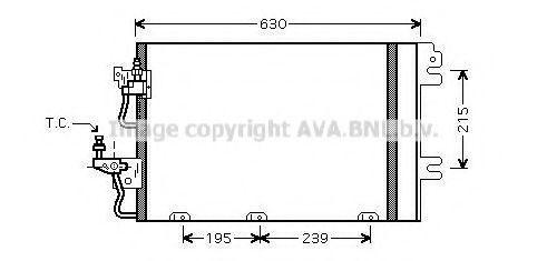 Радиатор кондиционера AVA OL5366D
