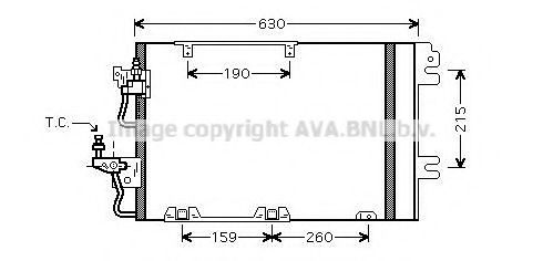 Радиатор кондиционера AVA OL5367D