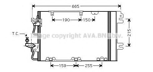 Радиатор кондиционера AVA OL5384D