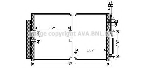 Радиатор кондиционера AVA OL5425D