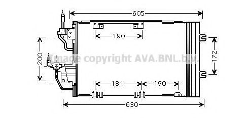 Радиатор кондиционера AVA OL5454D