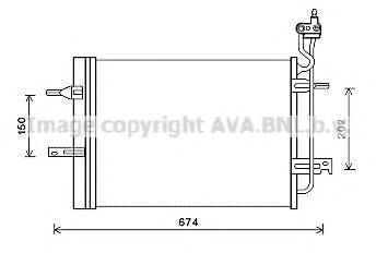Радиатор кондиционера AVA OL5620D