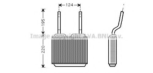 Радиатор печки AVA OL6132