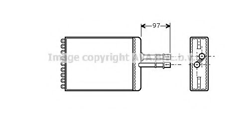Радиатор печки AVA OL6216