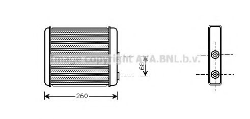 Радиатор печки AVA OL6260