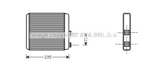 Радиатор печки AVA OL6321