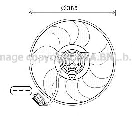 Вентилятор охлаждения двигателя AVA OL7670