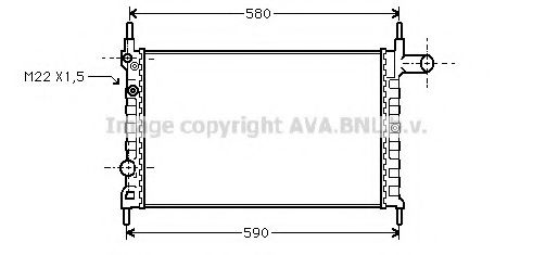 Радиатор охлаждения двигателя AVA OLA2150
