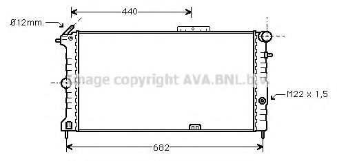 Радиатор охлаждения двигателя AVA OLA2190