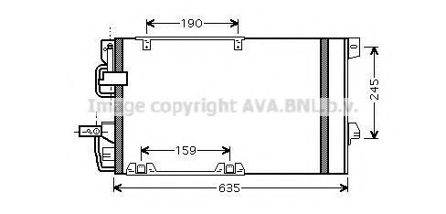 Радиатор кондиционера AVA OLA5326D