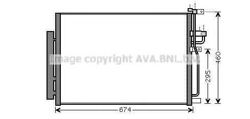 Радиатор кондиционера AVA OLA5436D