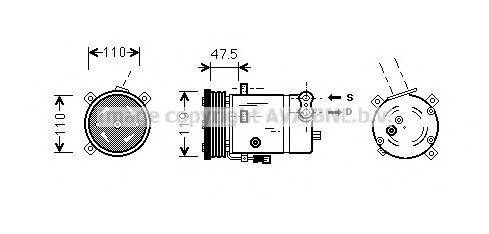 Компрессор кондиционера AVA OLAK277