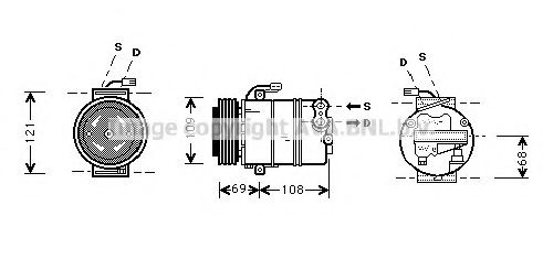 Компрессор кондиционера AVA OLK317