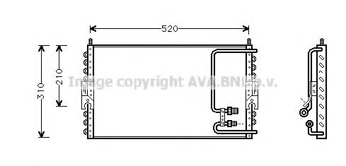 Радиатор кондиционера ava PR5020