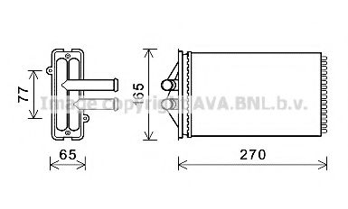 Радиатор печки AVA PRA6082
