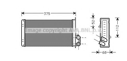 Радиатор печки AVA RT6226
