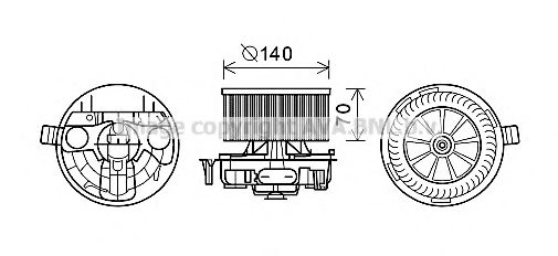 Вентилятор салона AVA RT8570