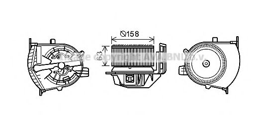 Вентилятор салона AVA RT8585