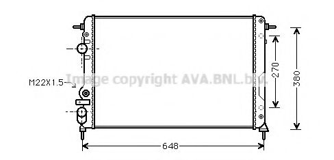 Радиатор охлаждения двигателя AVA RTA2241