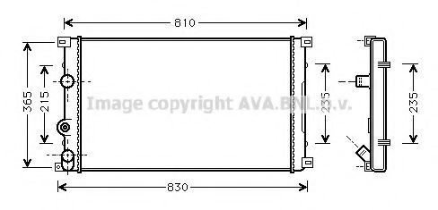 Радиатор охлаждения двигателя AVA RTA2276